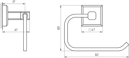 Держатель для туалетной бумаги Topaz TКВ 9916 Хром - фото 4