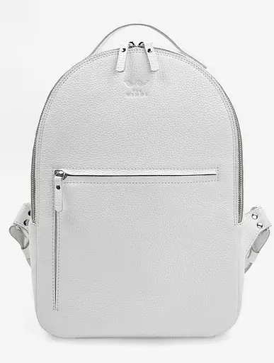 Шкіряний рюкзак Groove M білий зернистий - фото 1