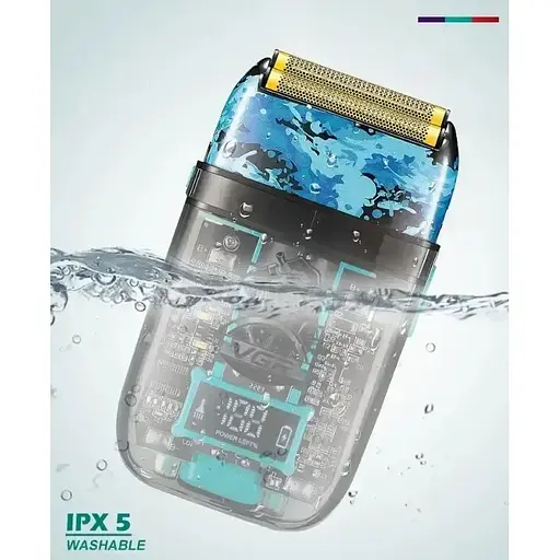 Электробритва VGR V-352 шейвер, двойное лезвие, IPX5, LED Display - фото 7