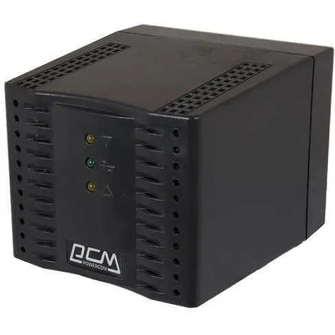 Стабилизатор Powercom TCA-600 черный ступенчатый 300 Вт вход 220 В +/- 20% выход 220V +/- 7%
