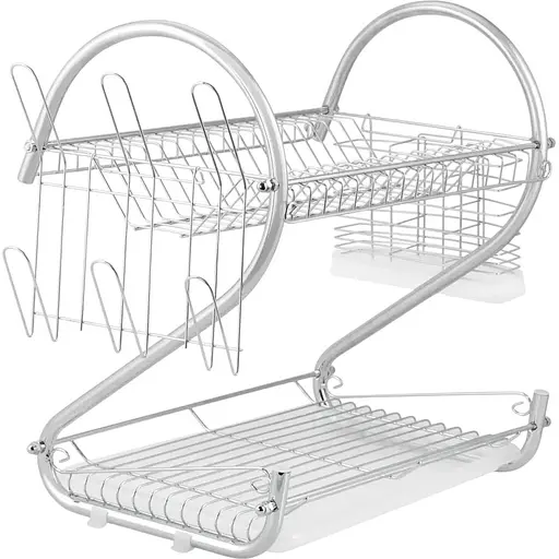 Сушарка для посуду Edenberg двоярусна з нержавіючої сталі (EB-2109)