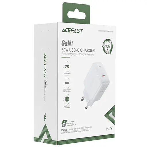 МЗП Acefast A21 PD30W GaN (1USB-C) White - фото 4