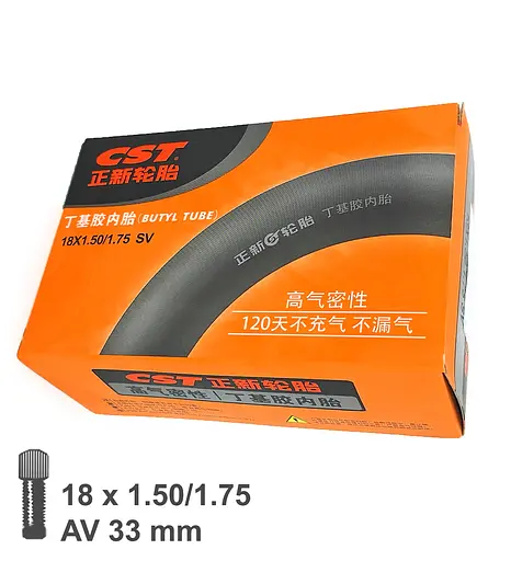 Камера велосипедна CST 18x1.5/1.75 AV 33 мм (G0001322) - фото 2