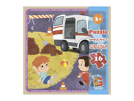 Пазлы G-Toys Транспорт, 16 элементов, LT08