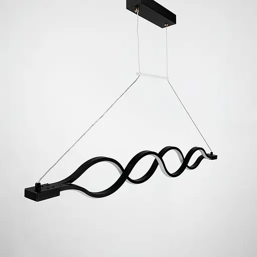 Сучасна чорна люстра Waterlines у двох розмірах Line.F Довжина 100 см - фото 6