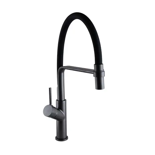 Змішувач для кухні Globus Lux Denver Flex GDF-32-11-01 Чорний матовий - фото 1