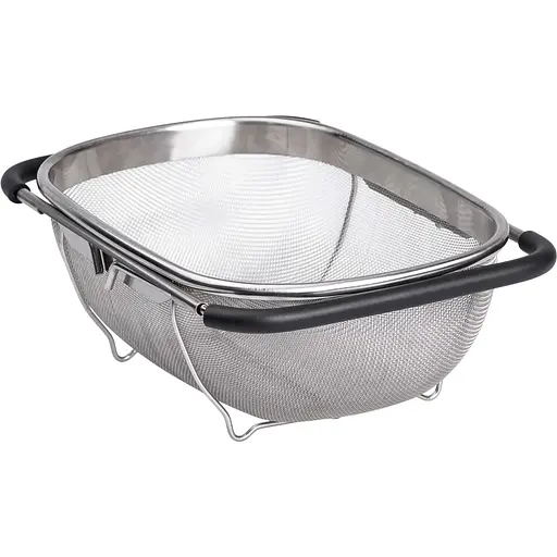 Друшляк-сито на раковину Zhongjing HP-19-18-S для миття продуктів 29х19х10 см - фото 3