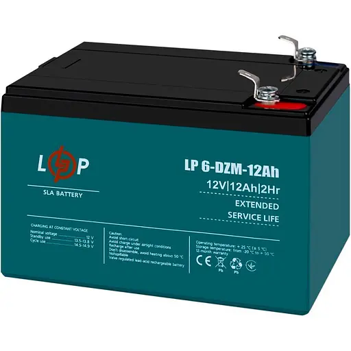 Аккумулятор LogicPower AGM 6-DZM 12V/12Ah/240Wh (3536) [109283]
