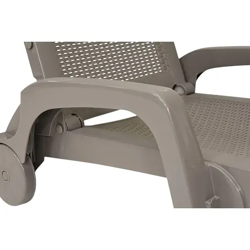 Шезлонг пластиковий Bica Miami, бежево-сірий - фото 7