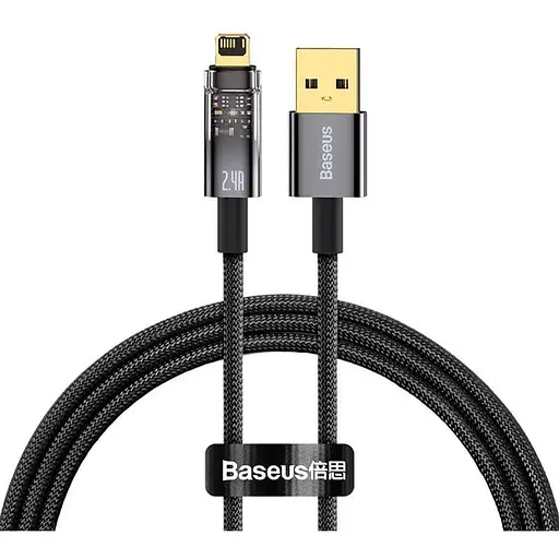 Кабель Baseus Lightning Explorer Series Auto Power-Off Fast Charging Data Cable 1 м 2.4A