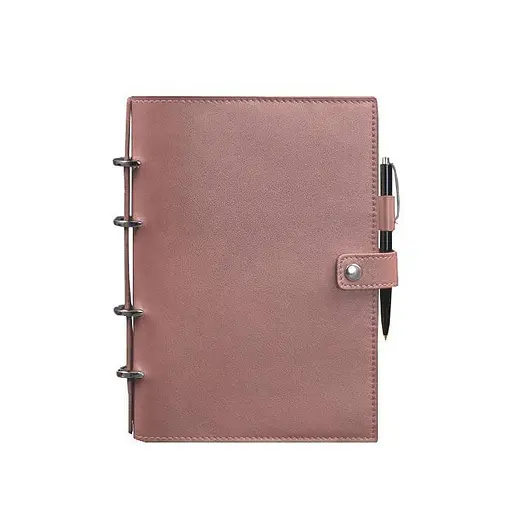 Шкіряний блокнот з датованим блоком (Софт-бук) 9.1 рожевий - фото 6
