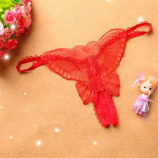 Стрінги 'Метелик' вечір стане незабутнім S/M Червоний K0070-3 - фото 3