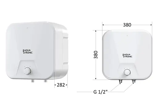 Водонагреватель электрический Aquatronic, 1500 Вт, мокрый ТЭН, 10 л над мойкой вертикальный, квадратный, белый (Compact WO1015 C2M) - фото 14