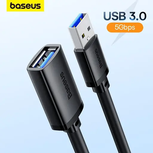 Удлинитель USB 3.0 кабель папа – мама Baseus AirJoy Series USB3.0 Extension 1.5 метра - фото 2