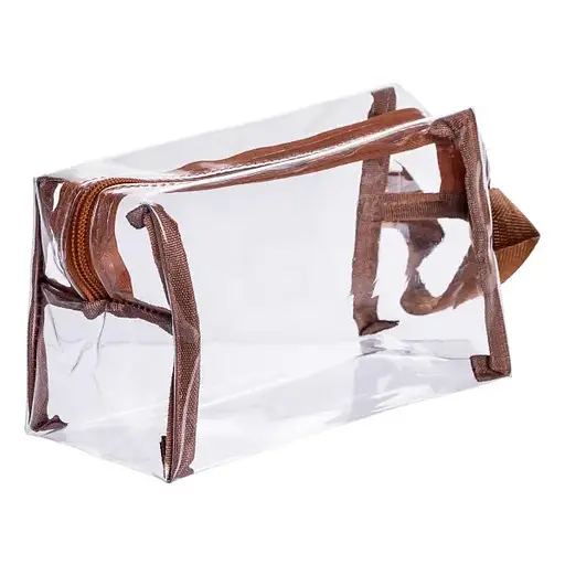 Набір косметичок Yiwu HP-16-3K 23.5х13х16 см / 18х8х10.5 см водонепроникні 2 шт. прозорі - фото 7