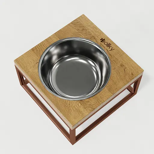 Hollky Base Solo M — миска на підставці для котів і середніх собак (1 × 0,8 л) - фото 4