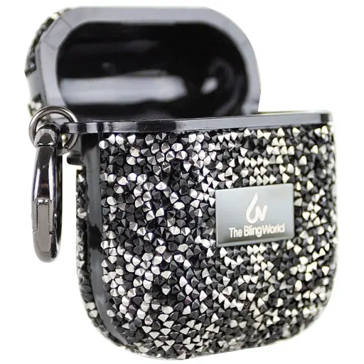 TPU чохол Bling World Rock Diamond для навушників AirPods 1/2 Чорний - фото 4
