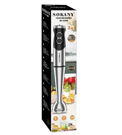Занурювальний блендер Sokany SK-02006 2 швидкості Turbo нержавіюча сталь 800 Вт - фото 9