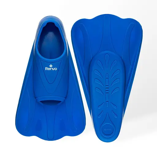 Короткі ласти для тренування в басейні Renvo Criz із закритою п'ятою синій розмір 33-35 (SF120-04 33-35) - фото 1