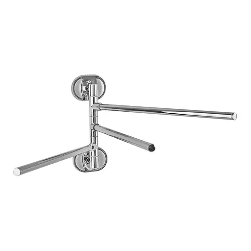 Тримач для рушника поворотний Zerix AFB-0113 ZX5045 3 планки Хром - фото 3