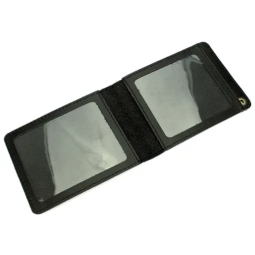 Обложка на удостоверение с гербом кожаная черная (для документов размером до 7*9,5 см) - фото 5