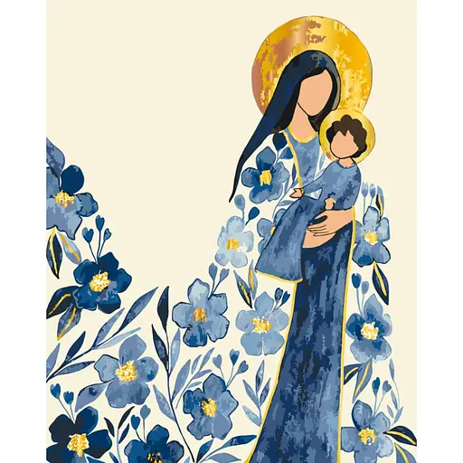 Картина по номерам "Богородица" Art Craft 16527-AC с металлизированными красками 40х50 см - фото 1