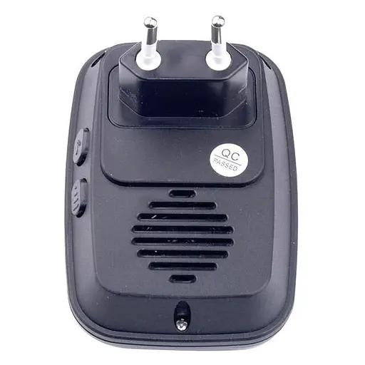 Безпровідний дверний дзвінок на вхідні двері з 2-ма приймачами Cacazi A12, чорний (100368) - фото 4