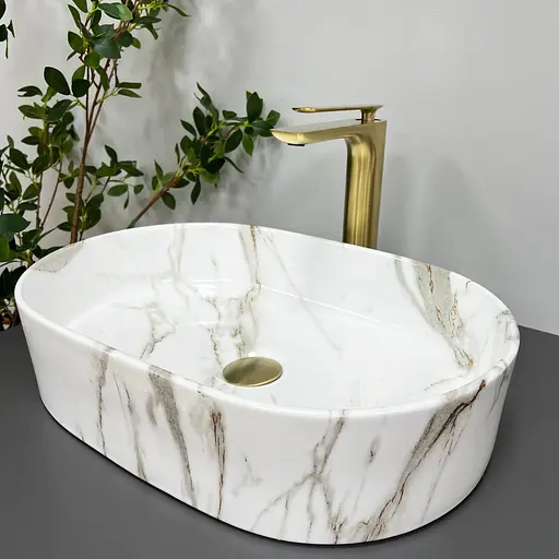 Умивальник VBI Verona 50 aiax накладний VBI-011312, Мармур - фото 3