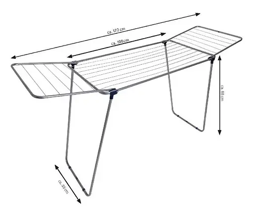 Сушилка для белья напольная Casa Si Merkur Pure 18m Silver (CS92235S04C) (DAS302407) - фото 3