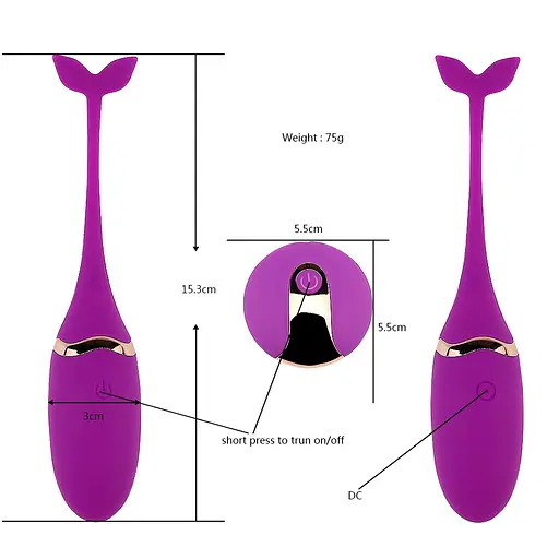 Віброяйце B - Series Lyla Vibratong Egg 15.3 см (фіолетовий) - фото 6