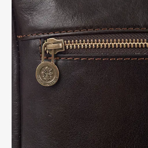 Шкіряна чоловіча сумка VIRGINIA CONTI 22х24х4 см sum0023786 - фото 4