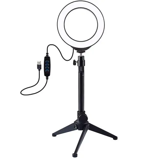 Кільцева USB LED лампа Puluz PKT3031 4.7 "+ настільний штатив - фото 1