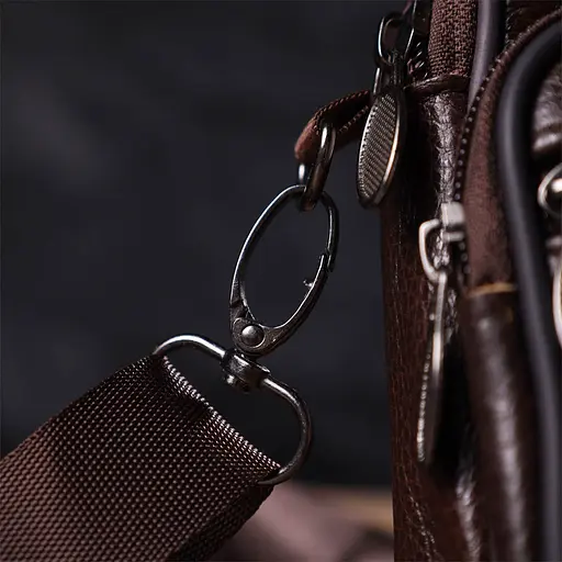 Сумка кожаная мужская Vintage 16х12,5х4 см sum0022670 - фото 8