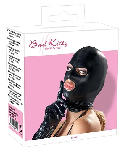 Маска для BDSM Bad Kitty Naughty Toys чорний - фото 4
