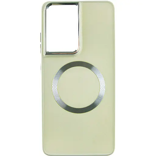 TPU чохол Bonbon Metal Style with MagSafe для Samsung Galaxy S22 Ultra Білий / White - фото 2