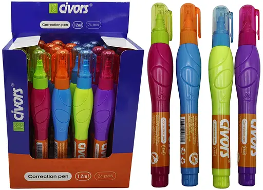 Набір коректорів, СIVORS, CV-8181, з металевим наконечником, 24 шт. по 12 мл