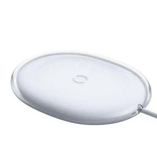 Бездротовий зарядний пристрій Baseus Jelly wireless charger 15 W WXGD-02 білий - фото 2