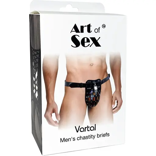 Чоловічий пояс вірності Art of Sex - Vartal, натуральна шкіра - фото 4