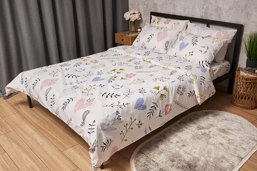 Комплект постільної білизни Moon&Star Бязь Gold Люкс Painting полуторний 143х210 наволочки 2х40х60 - фото 1