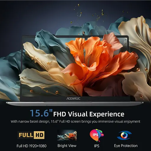 Ноутбук ACEMAGIC Alder Lake-N97 3.6 GHz, IPS 1080P, 16GB DDR4, 512GB, Windows 11 Pro, Carcasa metalica, Wi-Fi, BT5.0 - фото 3