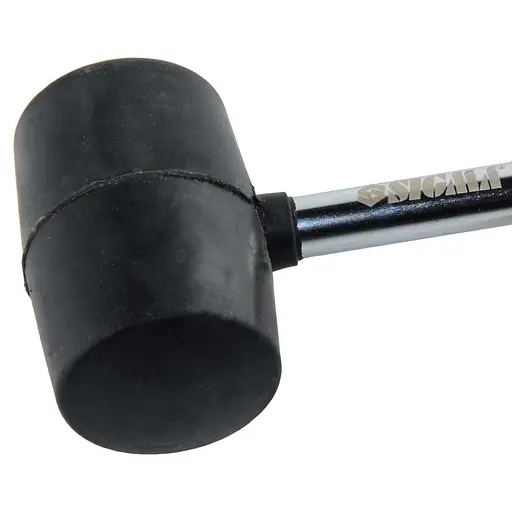 Киянка резиновая Sigma 225 г черная, металлическая обрезиненная рукоятка (4317461) - фото 2