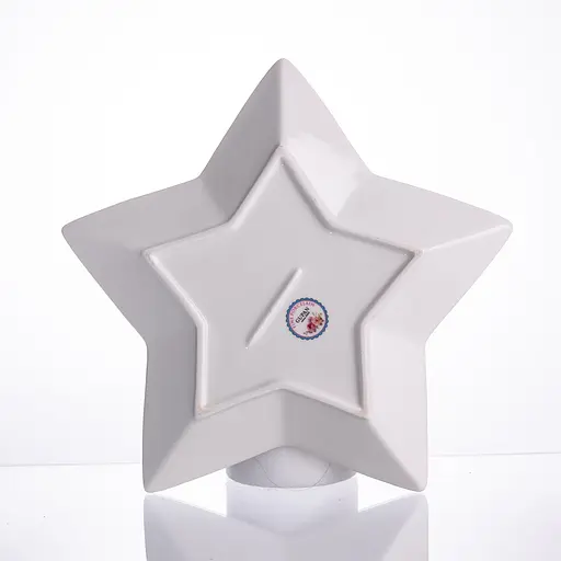 Блюдо сервірувальне новорічне для закусок Santa 25.5 з порцеляни Yiwu HP-SDHK-20 - фото 5