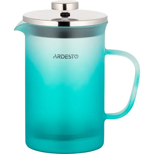 Френч-пресс Ardesto Fresh 800 мл голубой тиффани матовый пластик стекло