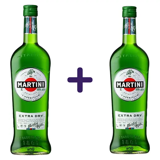 Вермут Martini Extra Dry 18% 2 л (2 шт. х 1 л) - фото 1