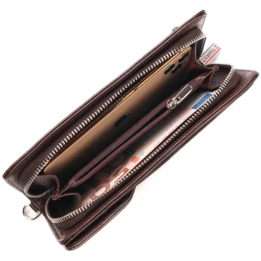 Женский кожаный кошелек Canpellini 20х10.5х3 см acs0025089 - фото 5