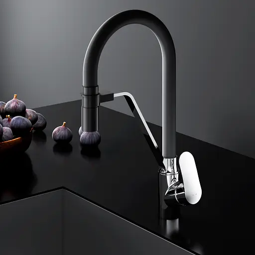 Смеситель для кухни на две воды Am.Pm Like black F8007802 Черный матовый - фото 2