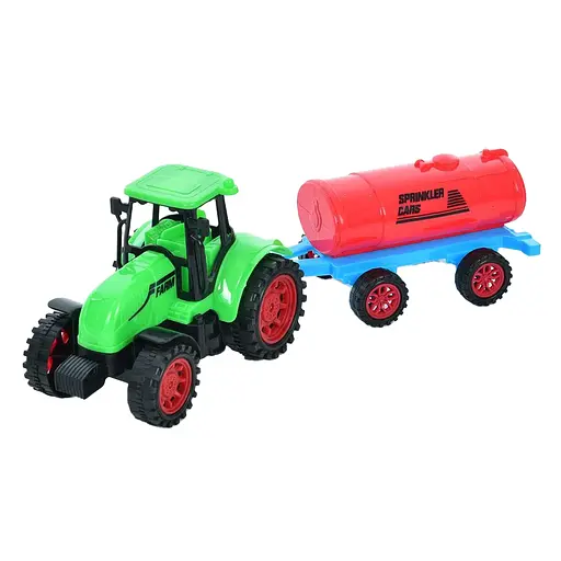 Трактор, 15 см, прицеп 18 см, инерция (В ассортименте)