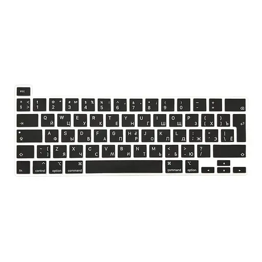 Накладка на клавіатуру DK для Apple MacBook Pro 16" 2019 UK силікон чорний (010470)