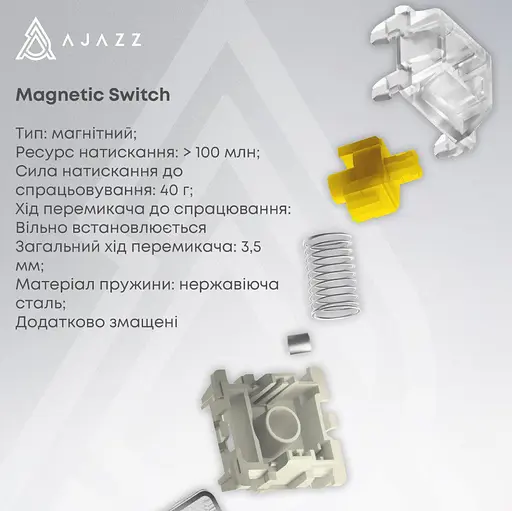Клавиатура игровая Ajazz AK-680-MAX Magnetic Switch RGB USB Black-Gray - фото 4