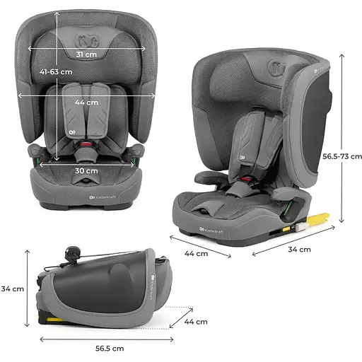Автокрісло Kinderkraft Fix2Go i-Size Grey (KCFI2GO0GRY0000) - фото 8